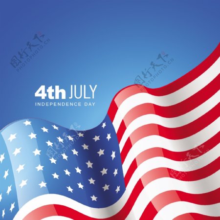 美国国旗独立日背景