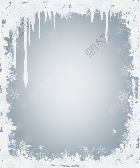 雪花背景底纹矢量素材图片