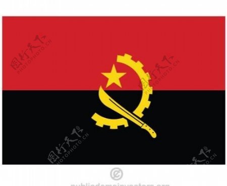 矢量安哥拉国旗