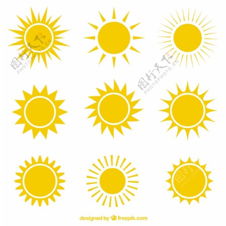 各种太阳图标
