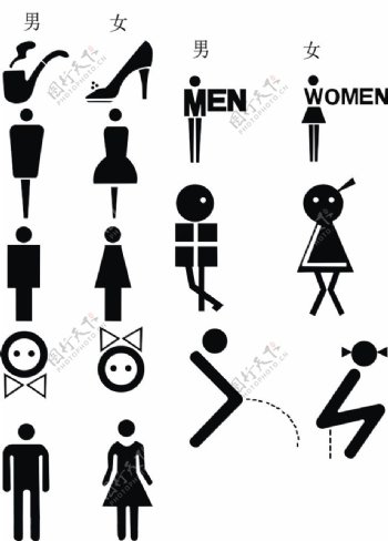 男女卫生间标志