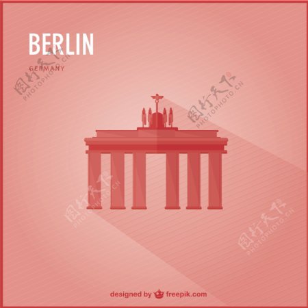 柏林红背景