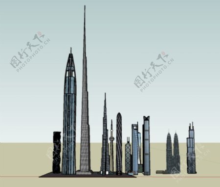全球最高的超高层建筑SketchUp模型