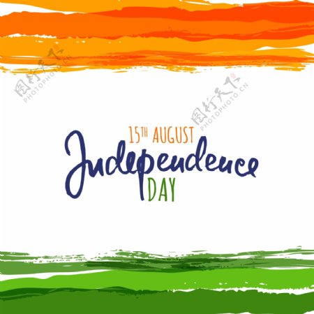 印度独立日庆祝海报背景矢量素材下载