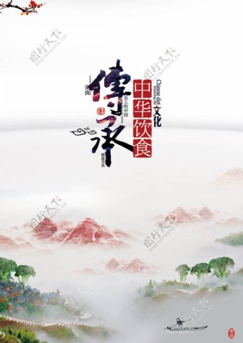 传承中华饮食文化宣传海报设计