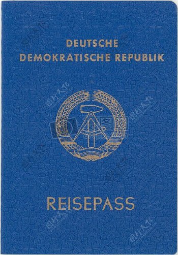 蓝色的精致护照