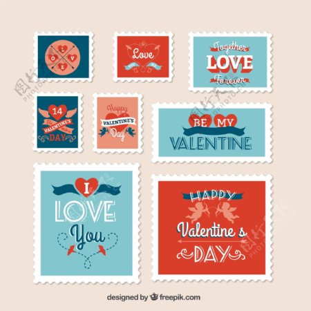 创意爱情邮票
