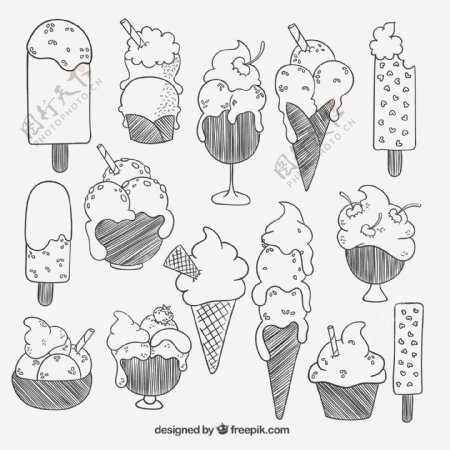 粗略的冰淇淋系列