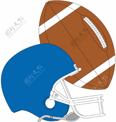 橄榄球帽体育用品矢量素材EPS格式0005