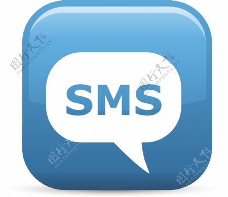 SMS文本消息元素光泽图标