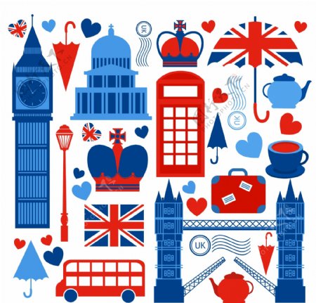 英国旅行插画