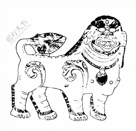 石狮图案清代图案中国传统图案17