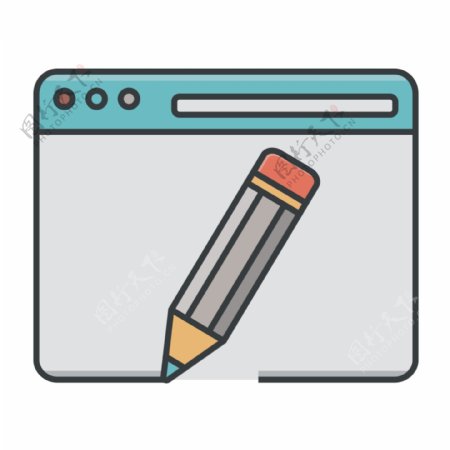 网页UI铅笔记事本icon图标