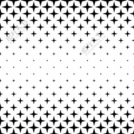黑色和白色的星形图案抽象背景矢量图形的几何图形