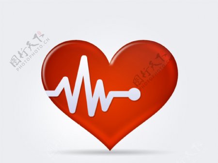 红色爱心医疗icon图标设计