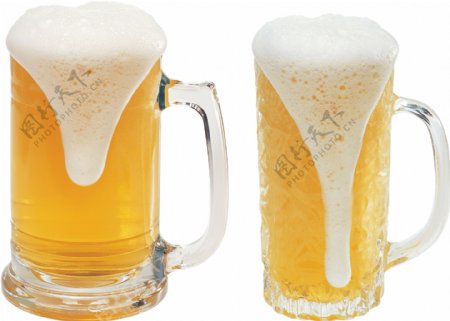 啤酒杯实物元素图案