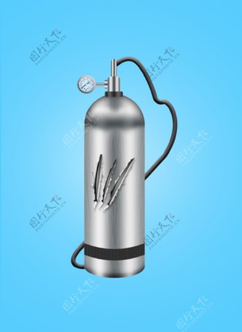 创意鼠绘氧气瓶
