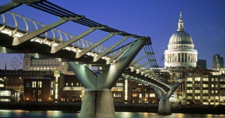 伦敦塔桥夜景伊丽莎白塔