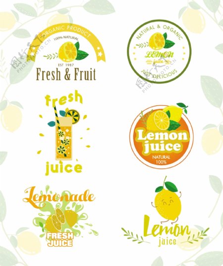 水果柠檬图标矢量素材