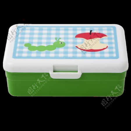 绿色塑料饭盒免抠png透明图层素材