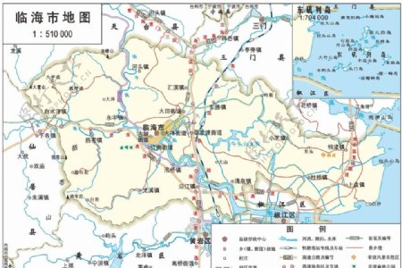 浙江台州市临海市标准地图32K