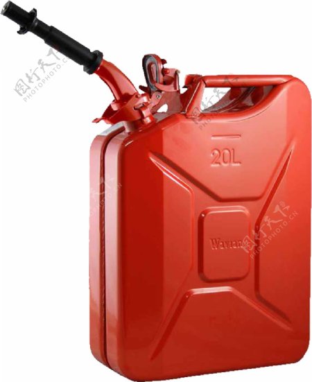 红色汽油罐免抠png透明图层素材