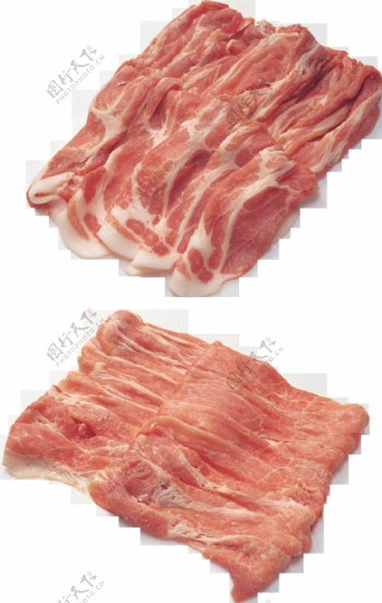 切片瘦猪肉免抠png透明图层素材