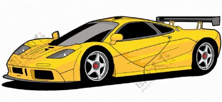 迈凯伦黄色跑车免抠png透明图层素材