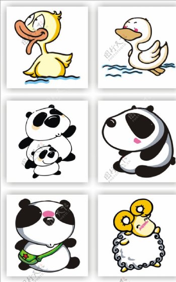 卡通形象卡通熊猫动物卡通