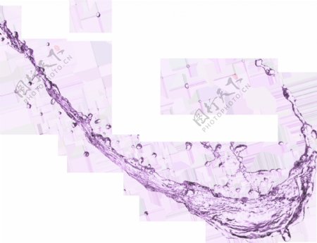 紫色动态水透明素材