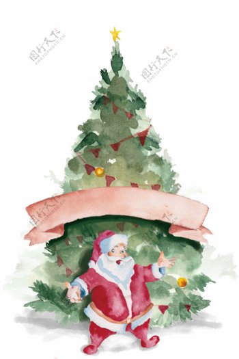 冰雪节圣诞装饰广告背景