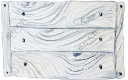 清白木板透明装饰素材