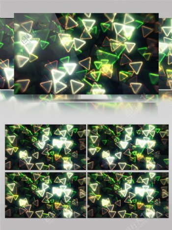 简约动感色彩斑斓的三角形视频素材