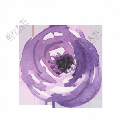 紫色渲染花卉透明素材png