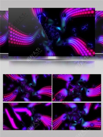 紫色曲折光束动态视频素材