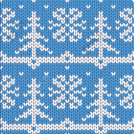 蓝白圣诞树圣诞节填充背景矢量素材