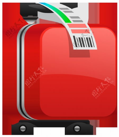 红色旅行箱图画PNG元素