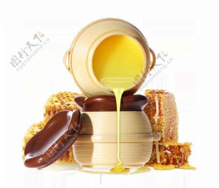 金色美味蜂蜜png元素