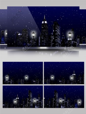 都市夜景视频背景高清视频素材