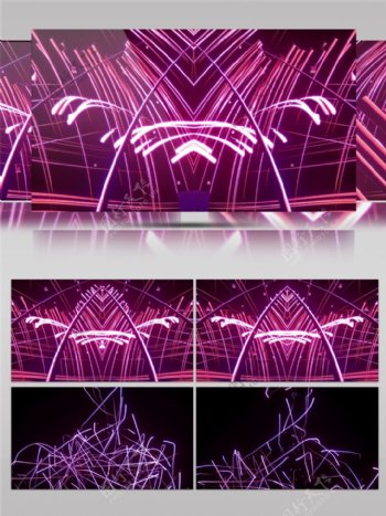 紫色喷泉光束动态视频素材