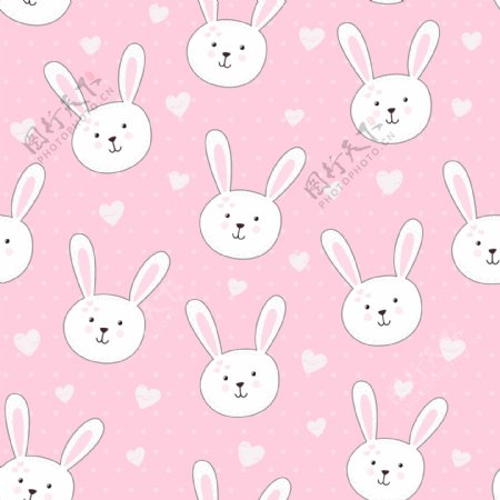 粉色小兔AI背景图