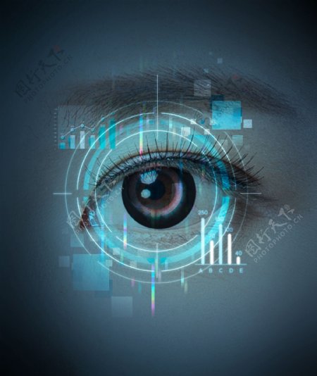 国外未来医学科技眼海报设计