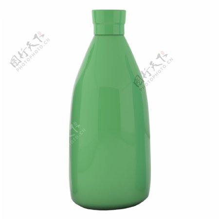 个性花纹艺术装饰瓶子生活用品绿色摆件元素