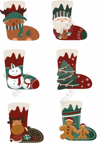 圣诞礼物袜子可爱套图