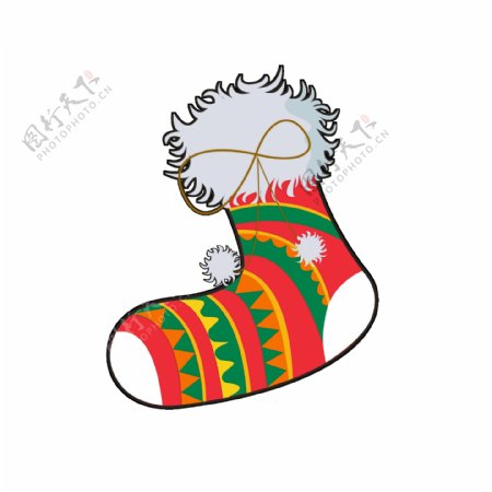 圣诞节元素之卡通可爱袜子