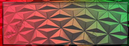 酷炫几何立体渐变红色绿色三角形3d背景