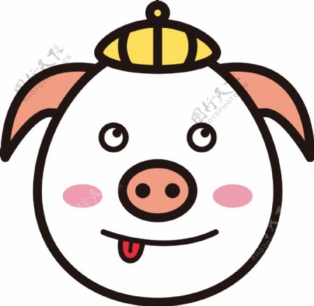 猪俏皮表情包卡通可爱生肖猪可商用元素