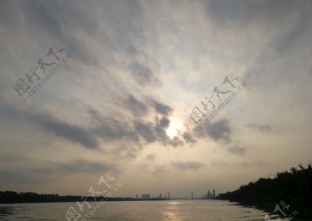松花湖夕阳