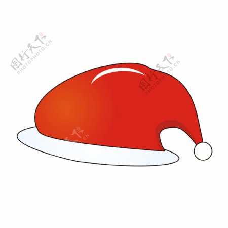 圣诞元素圣诞帽子卡通风圣诞老人红色帽子
