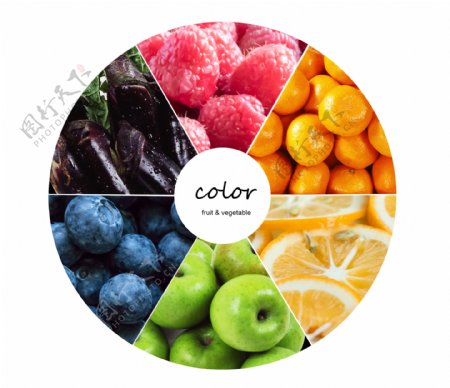 水果蔬菜的色彩拼接4